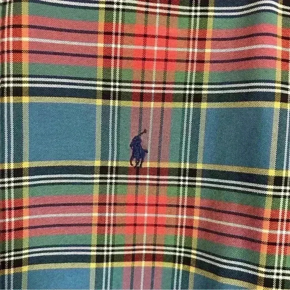 Vintage POLO RALPH LAUREN Plaid Button Down Long Sleeve Check Shirt Men's Small - Picture 3 of 7